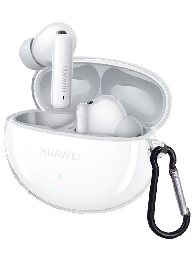 CATANES (for Huawei Freebuds 6i 2024) TPU Case Cover Protective Charger Carrying Case,Skin Cover with Keychain Hook Charging Port Accessible /Clear - Image 4