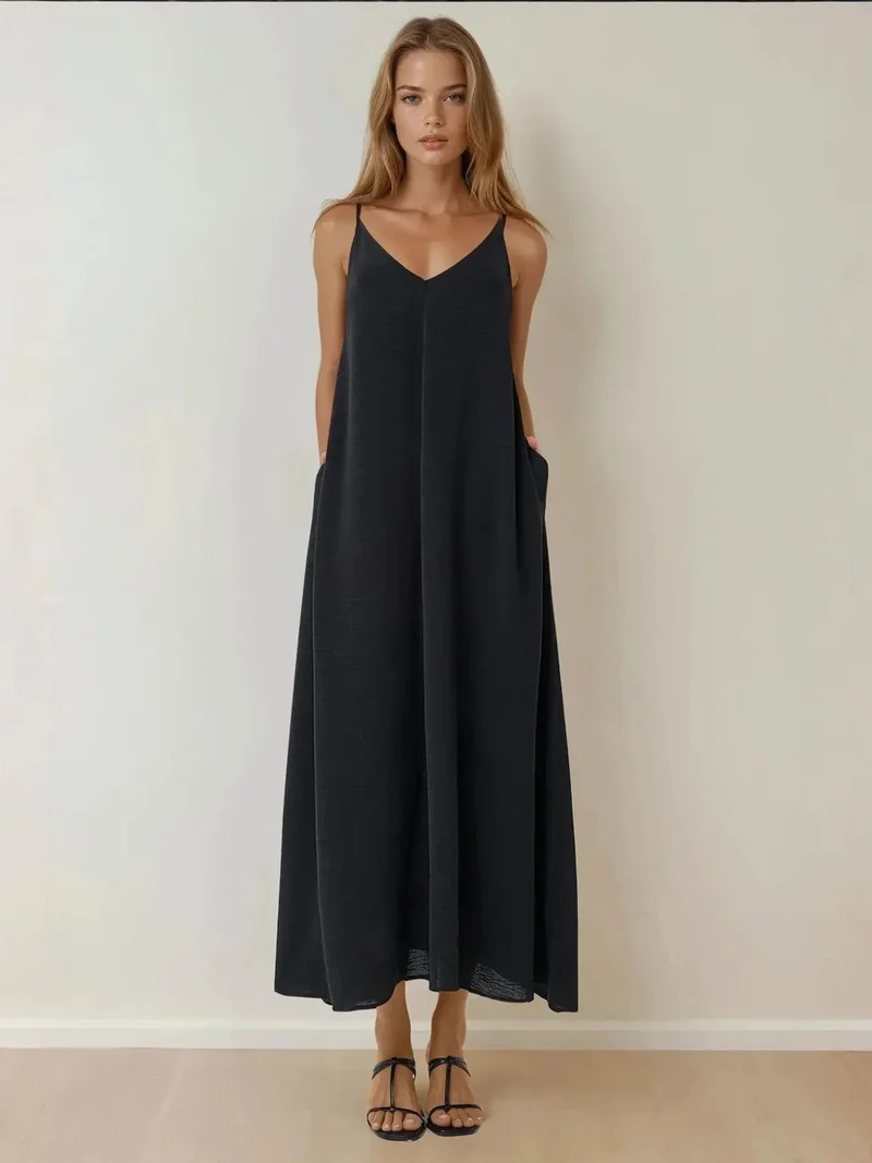 زوبعة فستان ماكسي بتصميم حرف