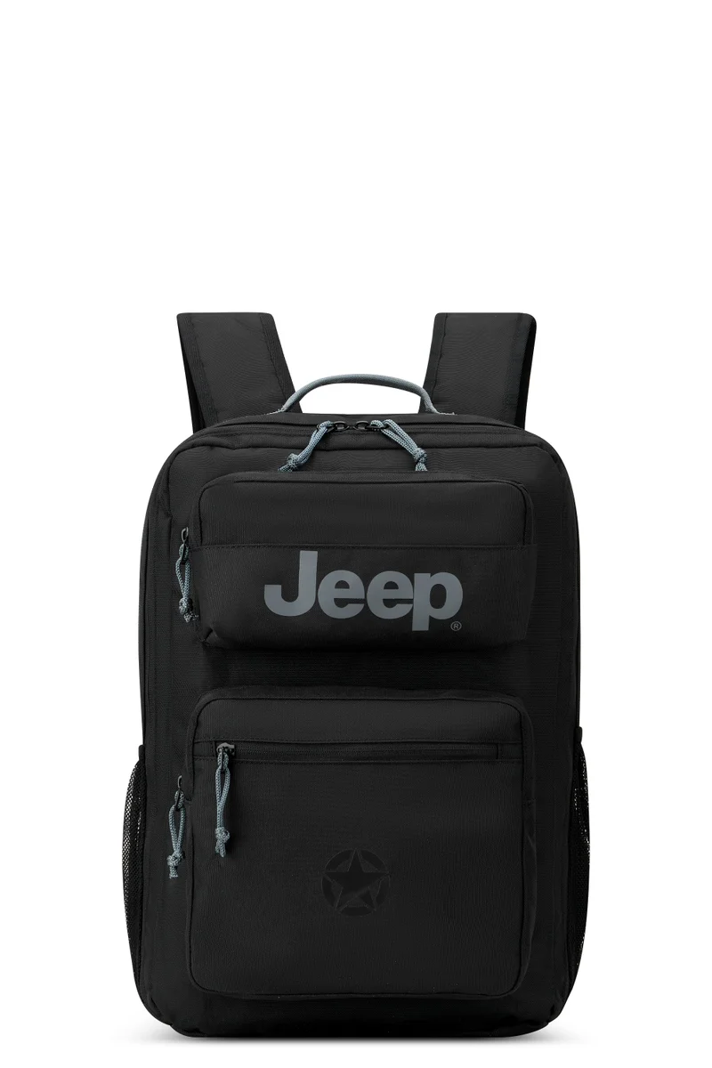 Jeep JEEP MULTIPURPOSE Padded Laptop Backpack With Water-Repellent, 15.6Inch - Black & Get Free Lunch Bag - Black (Set of 2pcs Bundle)