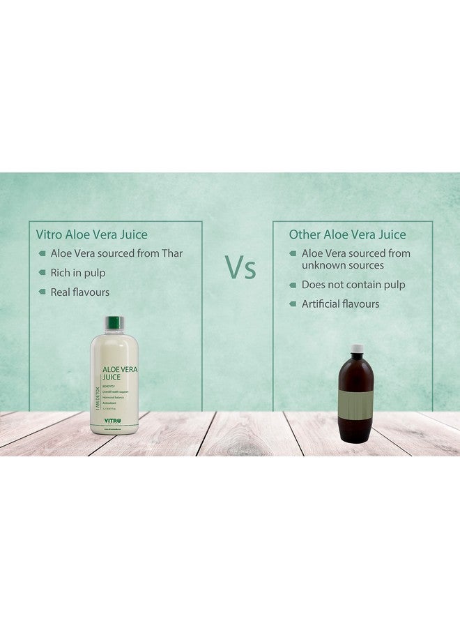 VITRO Vitro Aloe Vera Juice 1L | Supports Skin Glow, Digestion & Weight Management | Traditional Recipe for Constipation & Immunity | No Added Sugar  - Image 4