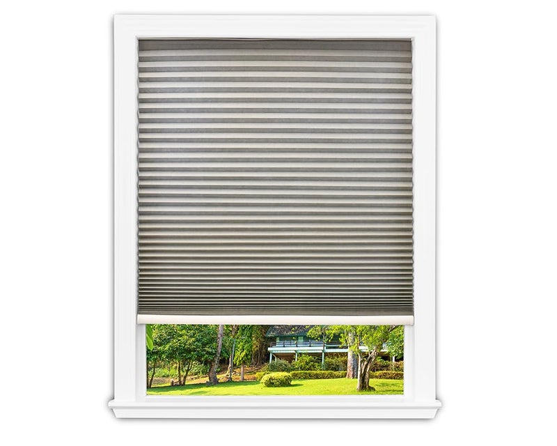Redi Shade No Tools Easy Lift Trim-at-Home Cordless Cellular Light Filtering Fabric Shade Gray, 30" W x 64" L, (Fits Windows 19 in - 30 in) - Image 1