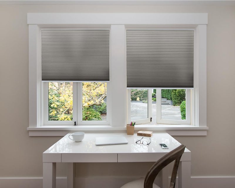 Redi Shade No Tools Easy Lift Trim-at-Home Cordless Cellular Light Filtering Fabric Shade Gray, 30" W x 64" L, (Fits Windows 19 in - 30 in) - Image 2