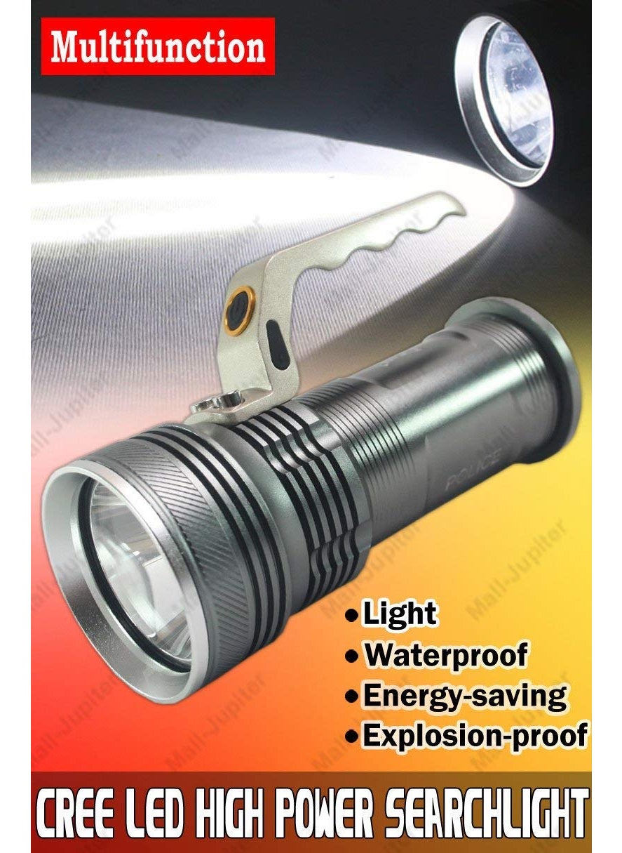 BETLEX - Betlex Metal 3 Mode Long Beam CREE Rechargeable Led Waterproof Flashlight Flash Light Torch with Car ChargerMulticolour - Image 1