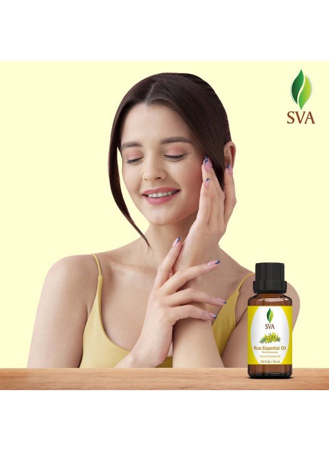 SVA Organics SVA Rue Essential Oil – 1/3 Fl Oz – 100% Natural Rue Oil - for Diffuser, Hair Care, Face, Skin Care, Aromatherapy, Scalp and Body Massage, Soap and Candle Making  - Image 5