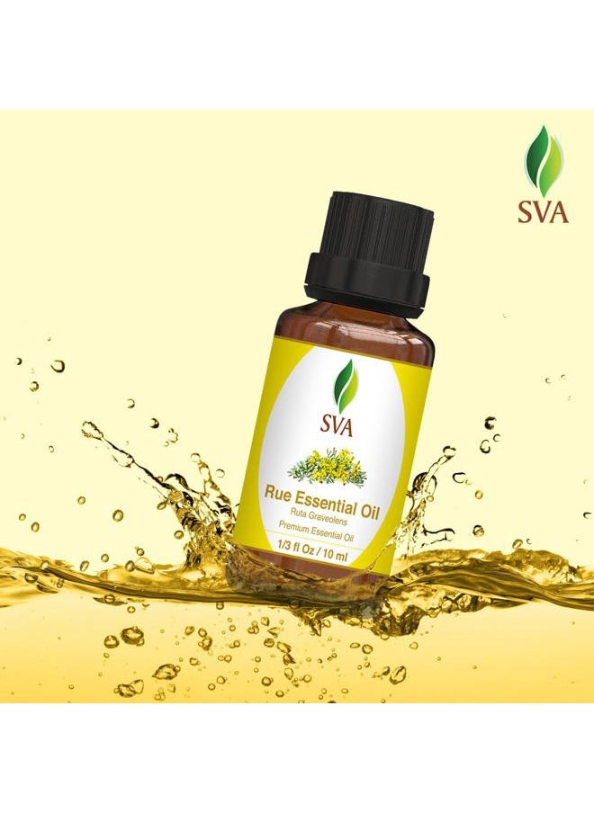 SVA Organics SVA Rue Essential Oil – 1/3 Fl Oz – 100% Natural Rue Oil - for Diffuser, Hair Care, Face, Skin Care, Aromatherapy, Scalp and Body Massage, Soap and Candle Making  - Image 4