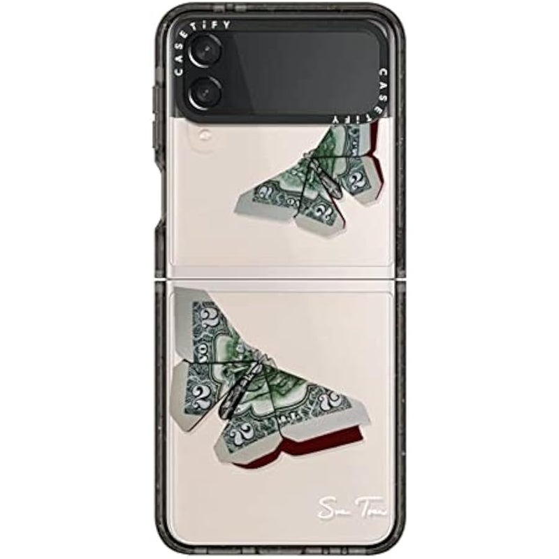 Casetify Impact Case for Galaxy Z Flip 4 - MONEYFLY - Clear Black - Image 1