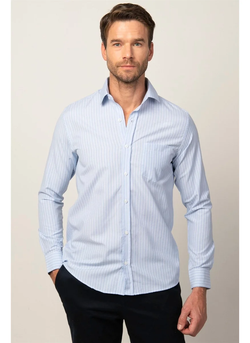 Tudors Classic Fit Relaxed Cut Striped Men's Shirt KL210027-206