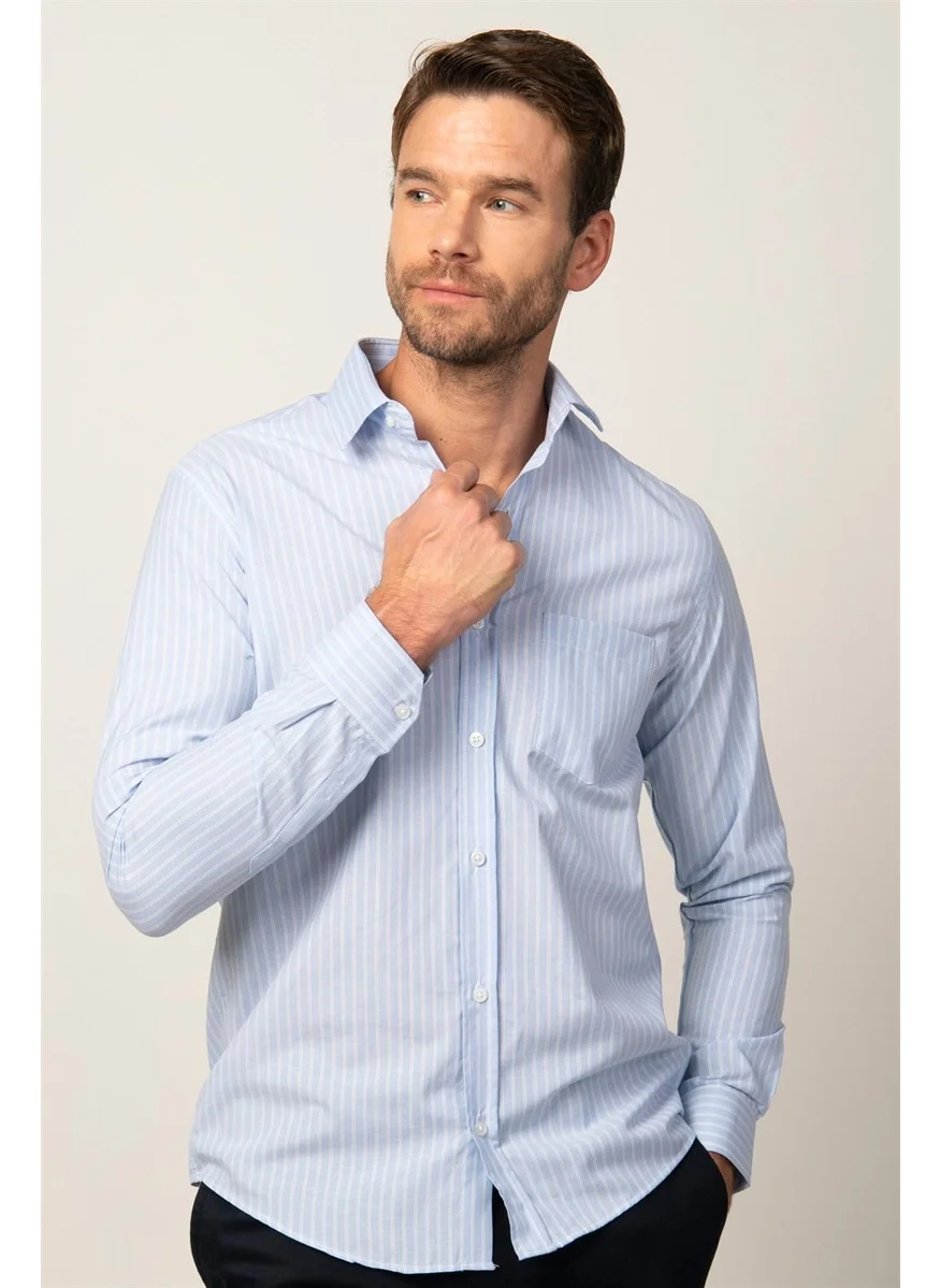 Tudors Classic Fit Relaxed Cut Striped Men's Shirt KL210027-206