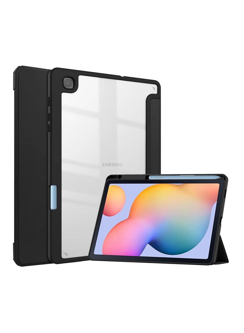 بروستايل غطاء حماية لجهاز سامسونج جالاكسي تاب إس 6 لايت مقاس 10.4 بوصة (2024/2022/2020) - غطاء حماية قلاب مزود بحامل ثلاثي الطيات وخاصية الإيقاظ/النوم التلقائي - Image 1