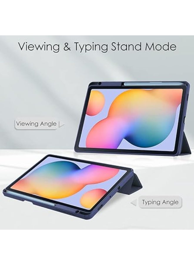 بروستايل غطاء حماية لجهاز سامسونج جالاكسي تاب إس 6 لايت مقاس 10.4 بوصة (2024/2022/2020) - غطاء حماية قلاب مزود بحامل ثلاثي الطيات وخاصية الإيقاظ/النوم التلقائي - Image 3