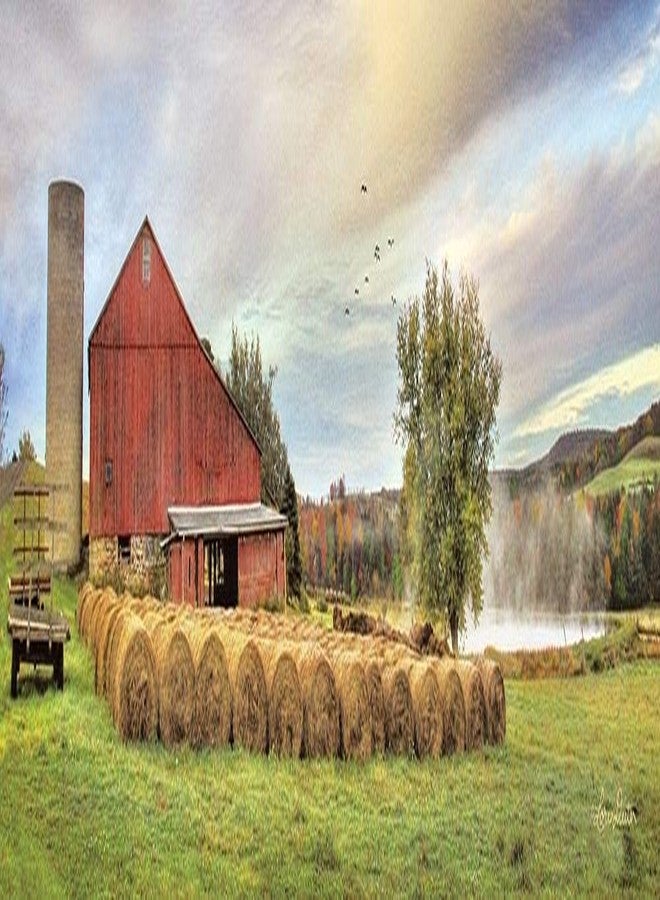 Posterazzi PDXLD1653SMALL Tioga Hay Bales Photo Print, 24 x 8, Multi - Image 2