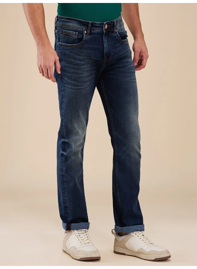Being Human Mens Mid Tone Straight Fit Denims
