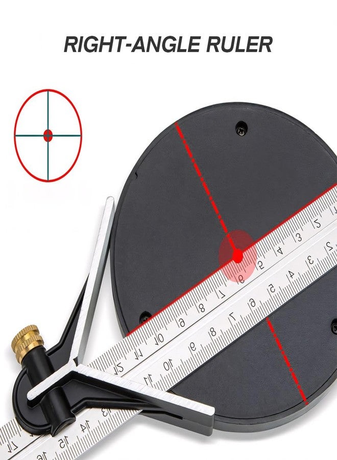 BAUSATZ 12 inch Stainless Steel Combo Square - Universal Bevel 180 Degree Angle Combination Square Set Protractor Ruler - Image 4