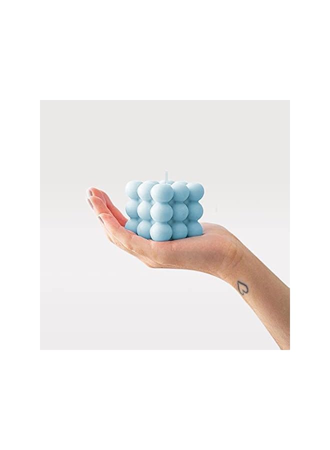 Green Tiger Soy Wax White Bubble Candles Set - Cool Shaped, Strong Scented Cube Funny Aesthetic Candle for Trendy Home Room Shelf Decor (2 Pack) - Image 5