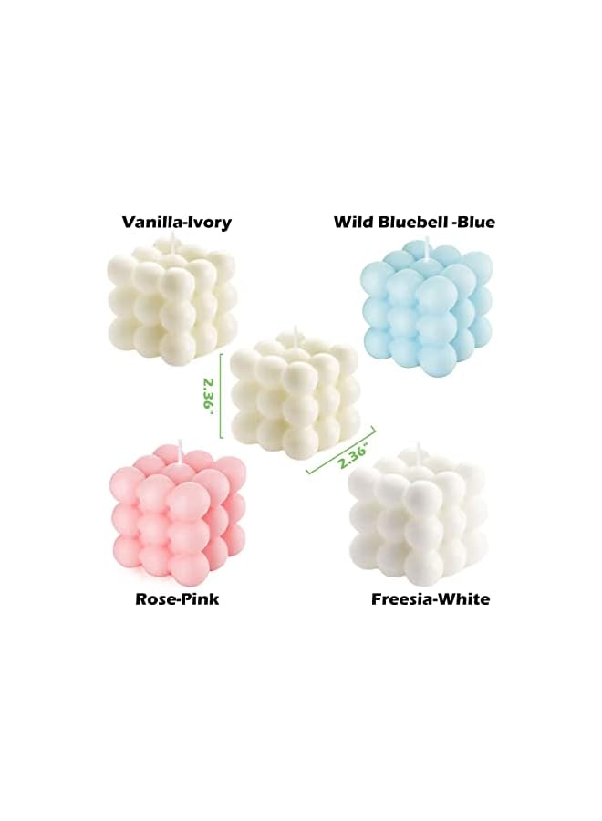 Green Tiger Soy Wax White Bubble Candles Set - Cool Shaped, Strong Scented Cube Funny Aesthetic Candle for Trendy Home Room Shelf Decor (2 Pack) - Image 3