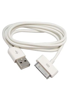 أوزيغالور كابل أبيض 1 متر أبيض 30 سنًا لأجهزة iPhone 4/4S/3G/3GS، iPad 1-3، iPod - شحن سريع ومزامنة البيانات  - Image 1
