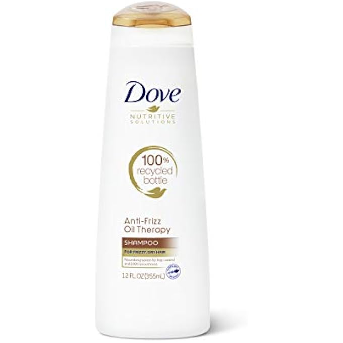 Dove Nutritive Solutions Anti Frizz Shampoo for Frizzy, Tangled Hair Oil Therapy with Nutri-Oils Moisturizing Shampoo Formula Smooths Hair 12 oz