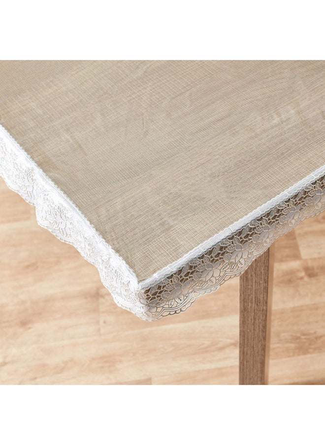 Home Box Crystallo Transparent Table Cover with Lace Border 132 x 178 cm  - Image 2