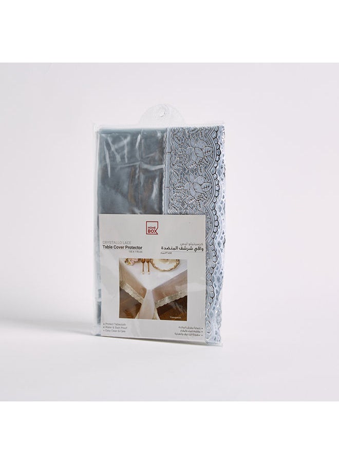 Home Box Crystallo Transparent Table Cover with Lace Border 132 x 178 cm  - Image 5