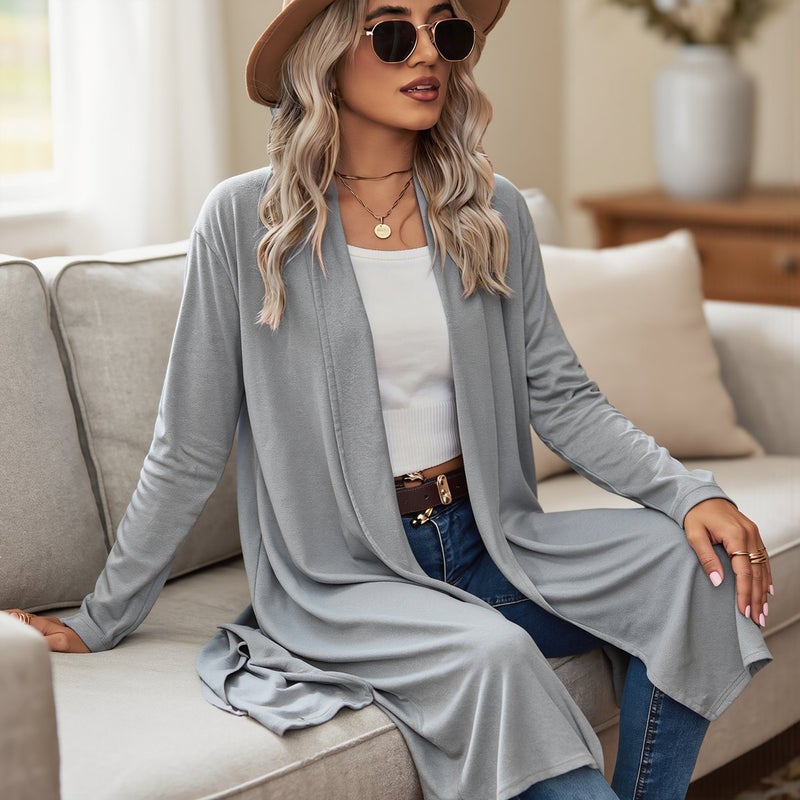 Womens No Itch Cardigan No Tightness No Shrink All Season Long Sleeve S - Image 5