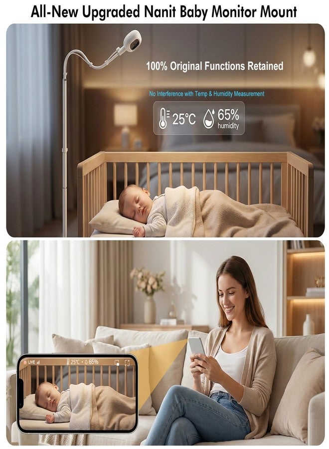 wochel Upgraded Floor Stand for Nanit Pro Baby Monitor, Full Enclosure Cover Nanit Stand with Adjustable Height, Heavy-Duty Baby Monitor Stand No Tools or Wall Damage (Camera not Included) - Image 4