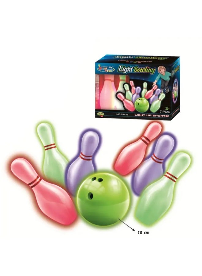 مجموعة لعبة البولينج المضيئة للأطفال - 7 قطع - Image 2