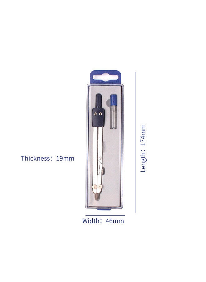 Generic - Professional Metal Drawing Compass Drafting Tools with Lead Refill for Student Math Geometry School Office Stationery Supplies - Image 1