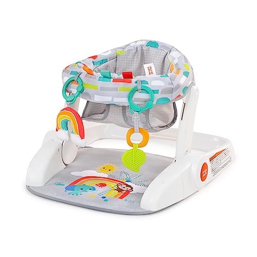 Bright Starts Bright Starts LearntoSit Baby Floor Seat 2Positions Grow with Infant Portable Baby Chair Includes Sensory Toys Unisex 412 Months Playful Paradise