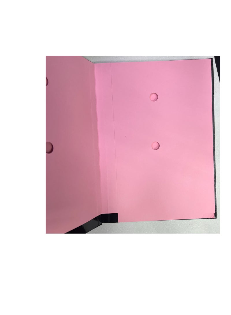 Flamingo كتاب التوقيع، غلاف من مادة PVC، 12 ورقة، لون أسود، لون أسود، 240 × 340 مم - Image 3