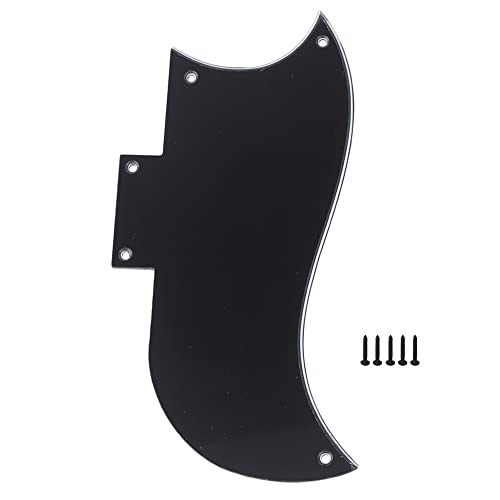 Homeswitch Pickguard for SG 3-ply Black 2-Humbucking 5 Holes Guitar Pickguard - Image 1