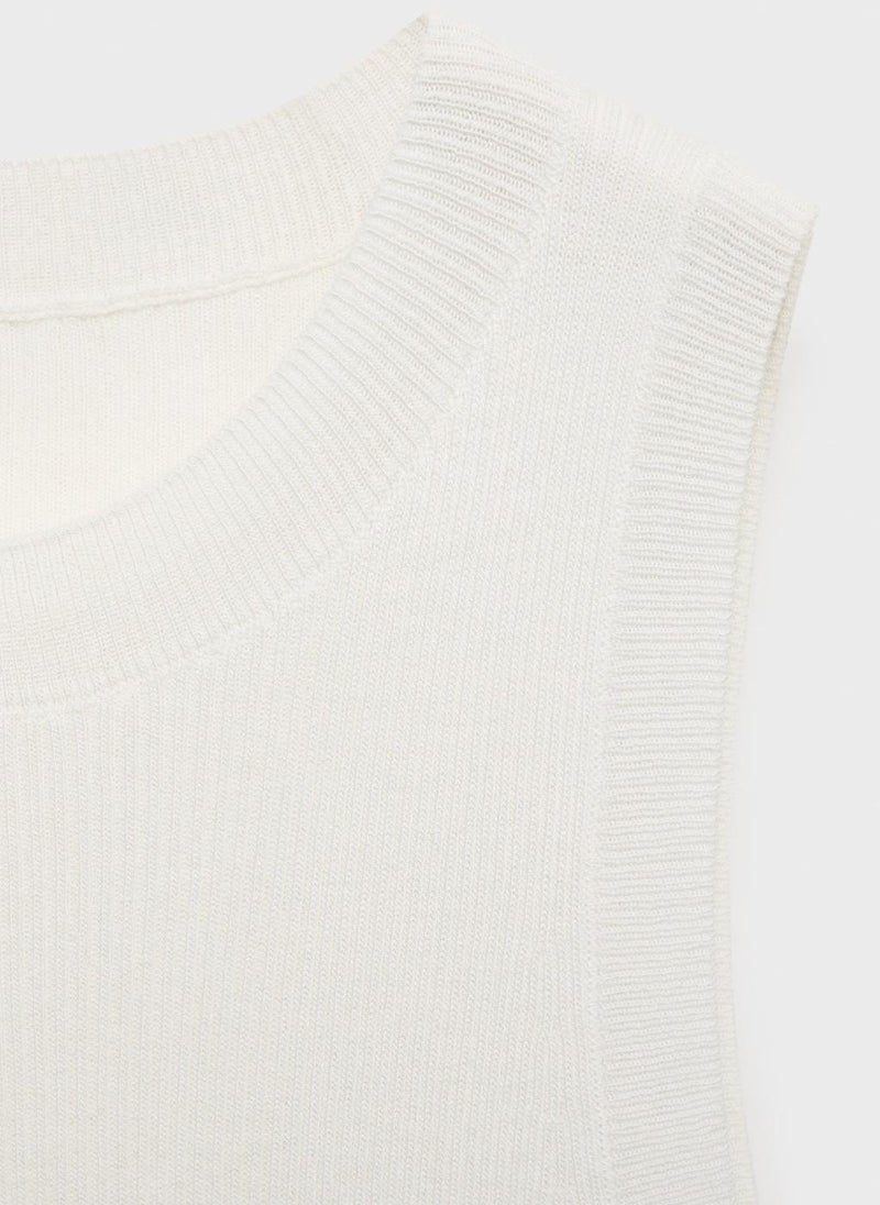 MANGO Ribbed Knit Top  - Image 2