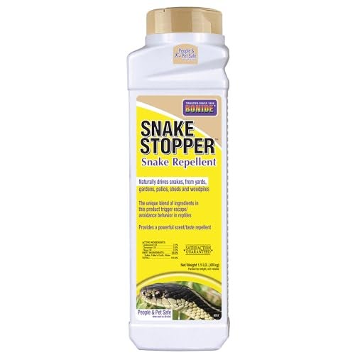Bonide Snake Stopper Snake Repellent, 1.5 lbs Ready-to-Use Granules, Outdoor Deterrent for Snakes, Lizards, Iguanas - Image 1