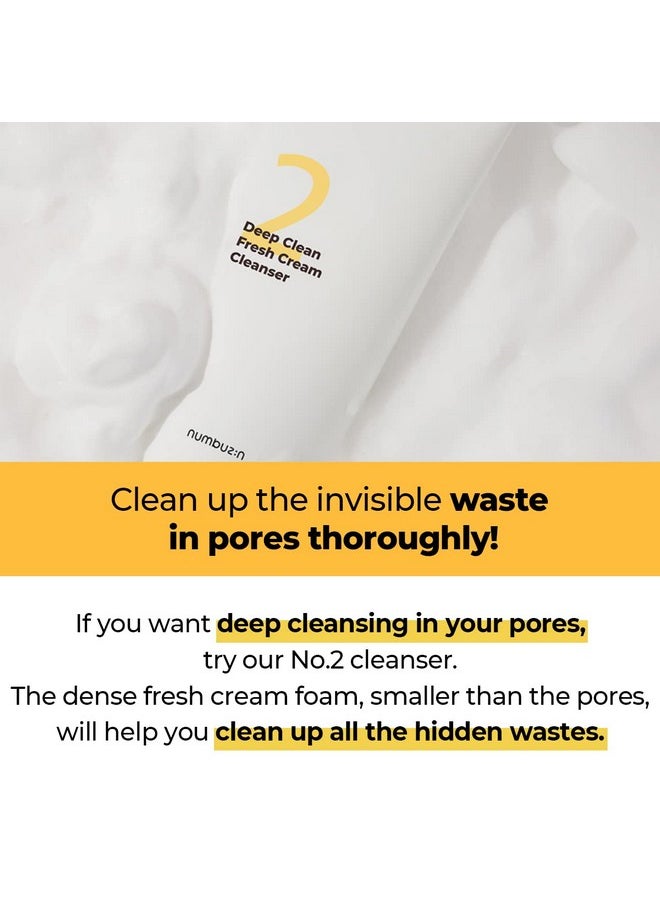 numbuzin numbuzin No.2 Deep Clean Fresh Cream Cleanser | Foam Cleanser, Gentle Exfoliation, Deep Cleansing, Natural Ingredients | Blackheads, Excess Oil, Dead Skin Cells | Korean Skincare, 4.05 fl. oz.  - Image 2