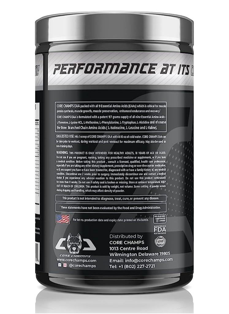 CORE CHAMPS Core Champs EAA Essential Amino Acids, 390 grams, Lemon Lime flavor - 30 Servings  - Image 2