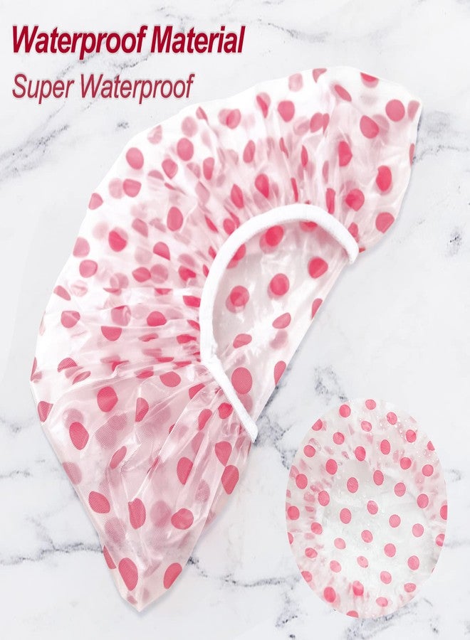 TROFFLLY 3PCS Shower Caps Disposable and Reusable Waterproof Caps for Women - Waterproof and Convenient for Travel (MIX COLOUR) - Image 2