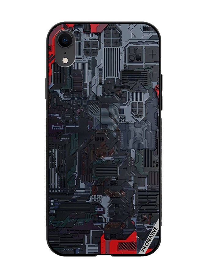 VR CREATIVE Protective Case Cover For Apple iPhone XR Tech Design Multicolour - Image 1