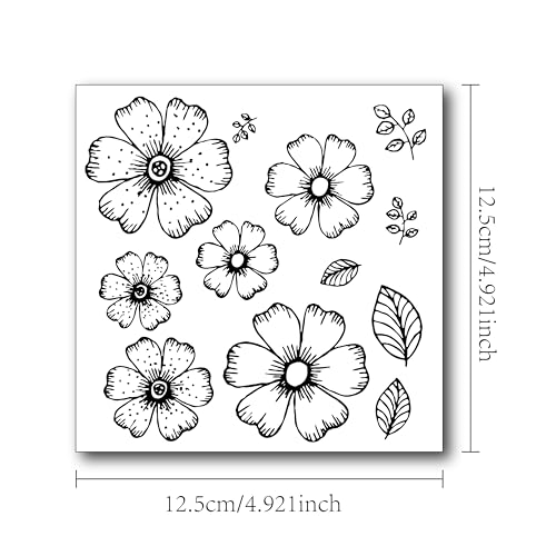 Arrietty DIY Flowers Leaves Stamp Rubber Clear Stamp/Seal Scrapbook Decorative Card Making Clear Stamps - Image 2