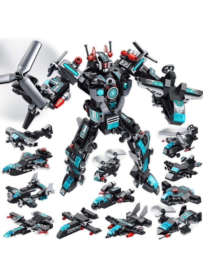 LUKAT LUKAT Robot Building Toys for Boys Age 6 7 8 9 10 11 Year Old, 577 PCS STEM Toy Kit, 25-in-1 Building Bricks Educational Construction Set Engineering Toys, Activities Learning Gift for Kids  - Image 1