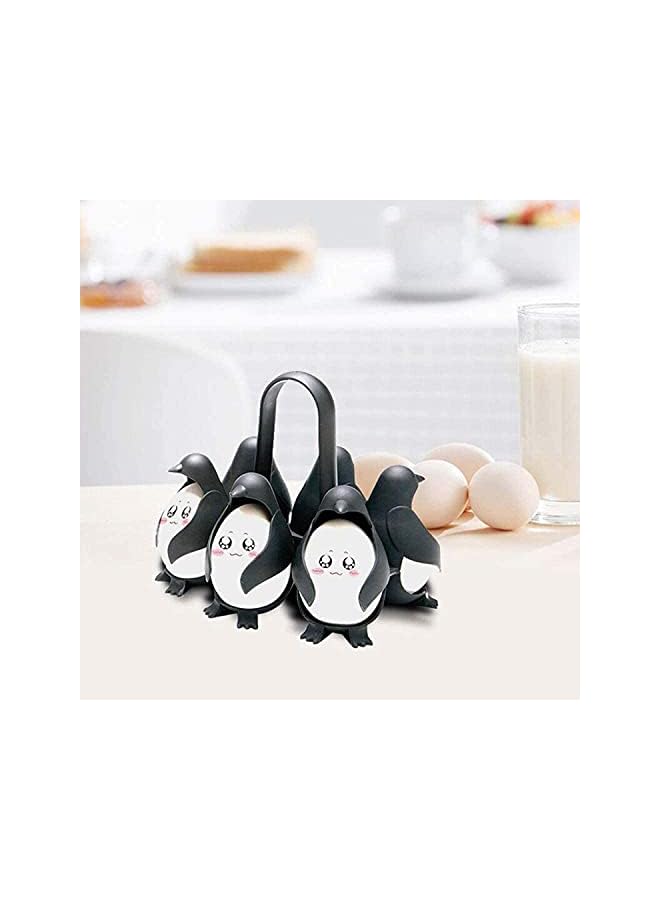 Delfino Multifunctional Egg-Boiler Store and Serve Egg Holder, DELFINO Penguin-Shaped Boiled Egg Cooker for Making Soft or Hard Boiled Eggs Holds 6 Eggs for Easy Cooking and Fridge Storage - Image 5