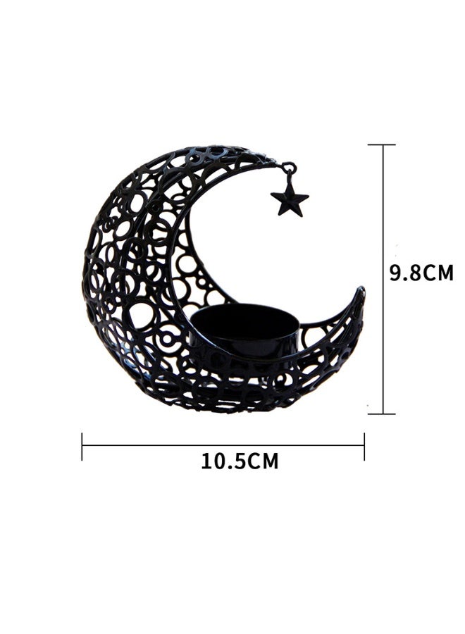 Moon candle stand - Metal candle holder decoration for modern, luxurious and romantic wedding and ceremony. - Image 2