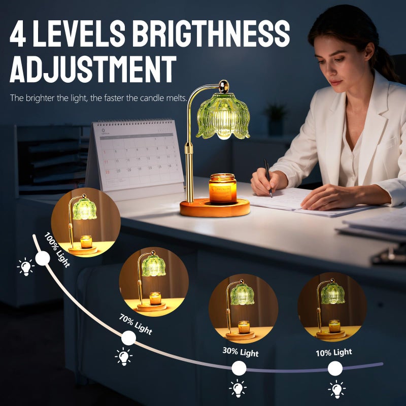 GEEZO Fragrance Candle Warmer Lampï¼ŒElectric Candle Warmer with Timer & Dimmerï¼ŒMom Christmas Birthday Gifts for Women, House Warming Gifts New Home Bedroom Decor - Image 5