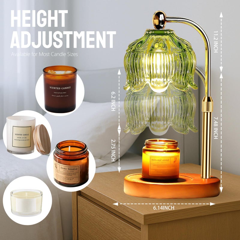 GEEZO Fragrance Candle Warmer Lampï¼ŒElectric Candle Warmer with Timer & Dimmerï¼ŒMom Christmas Birthday Gifts for Women, House Warming Gifts New Home Bedroom Decor - Image 3