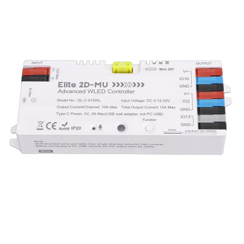 وحدة تحكم شريط LED RGB القابلة للعنونة مزامنة الموسيقى 20A 5A 100 تأثير ديناميكي لـ WS2812 SK6812 WS2815 - Image 4