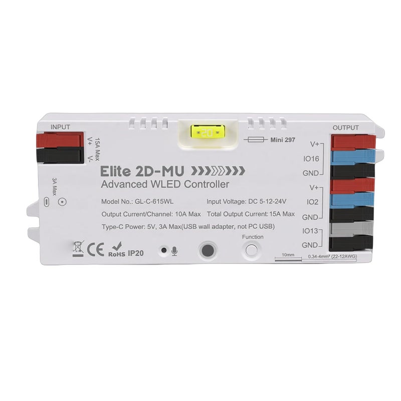 وحدة تحكم شريط LED RGB القابلة للعنونة مزامنة الموسيقى 20A 5A 100 تأثير ديناميكي لـ WS2812 SK6812 WS2815 - Image 5