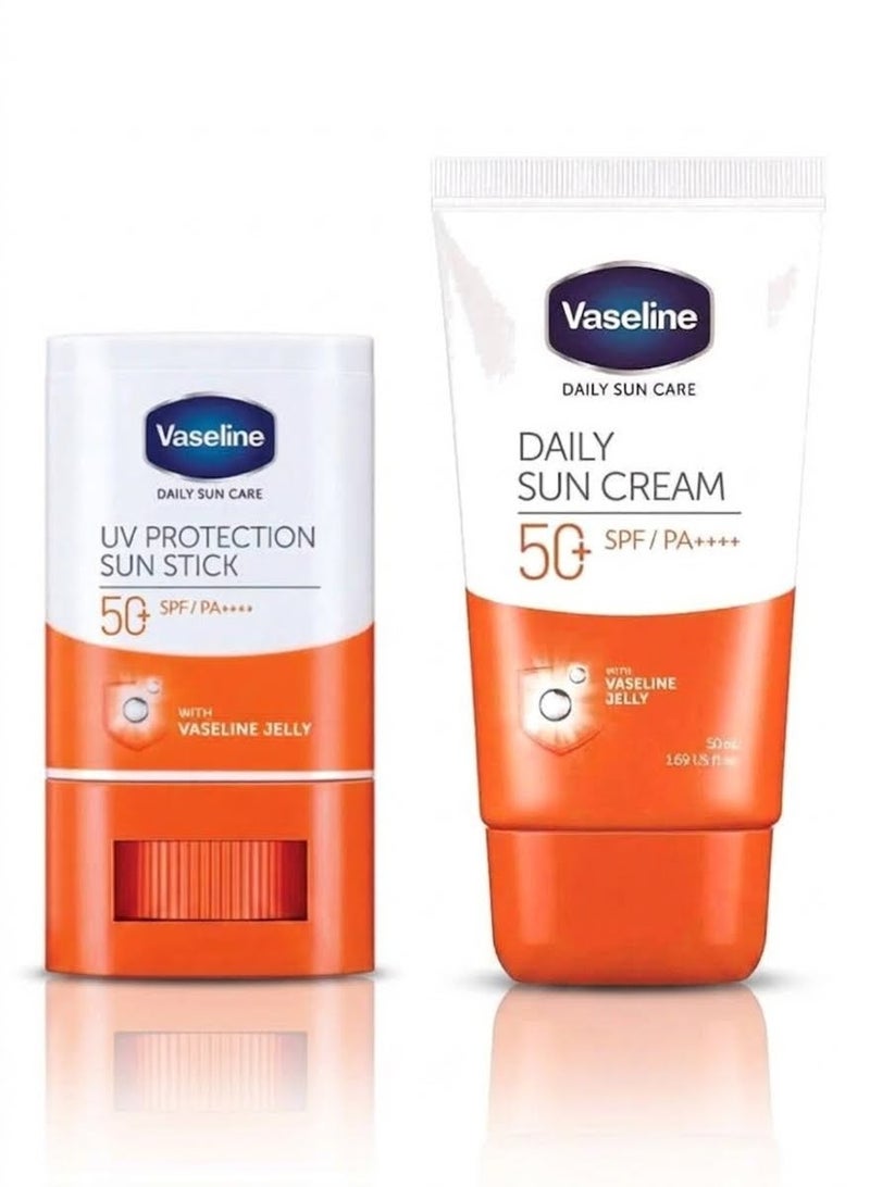 [100% Original] Vaseline Sun Protection Duo (Cream + Stick)