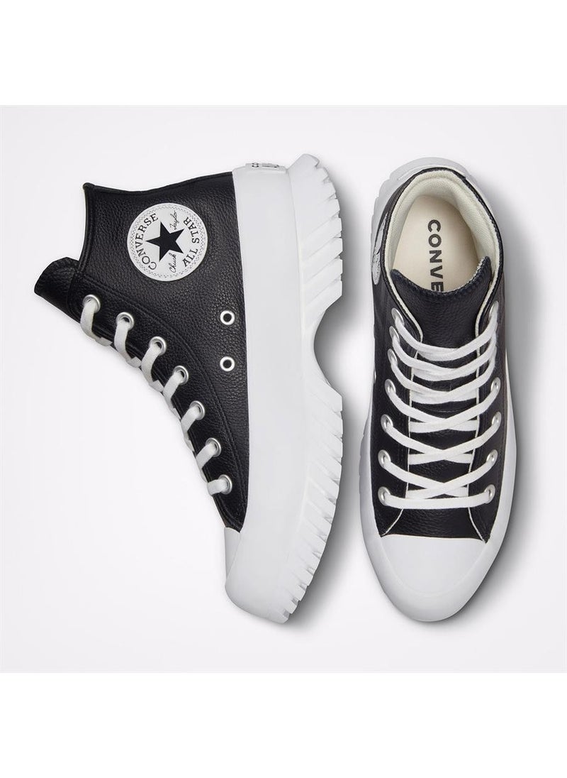 CONVERSE - Platform Chuck Taylor All Star Lugged 2.0 Leather High Top Casual Shoes Black A03704C - Image 1
