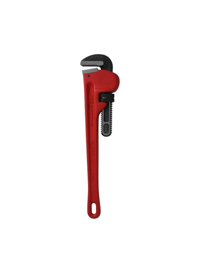 ACE Heavy Duty Forged Hook Jaw Straight Pipe Wrench Red and Black 18inch 24528  - Image 1