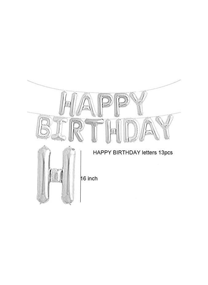 مارك مجموعة زينة عيد ميلاد سعيد فضية - لافتة حروف من رقائق معدنية، 6 بالونات لاتكس و2 نجمة، 4 بالونات كونفيتي لديكور الحفلات الداخلية والخارجية - Image 3