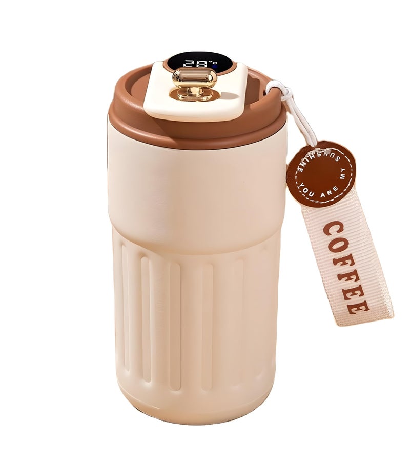 GTC 420ml Portable Stainless Steel Coffee Mug for Hot and Cold Drinks with Multicolor Lid Travel Thermal Temperature Mug for Home and Office Use (CM-998) - Image 1