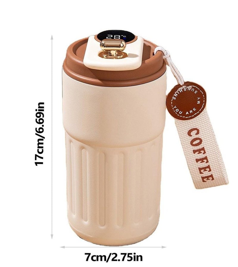 GTC 420ml Portable Stainless Steel Coffee Mug for Hot and Cold Drinks with Multicolor Lid Travel Thermal Temperature Mug for Home and Office Use (CM-998) - Image 3